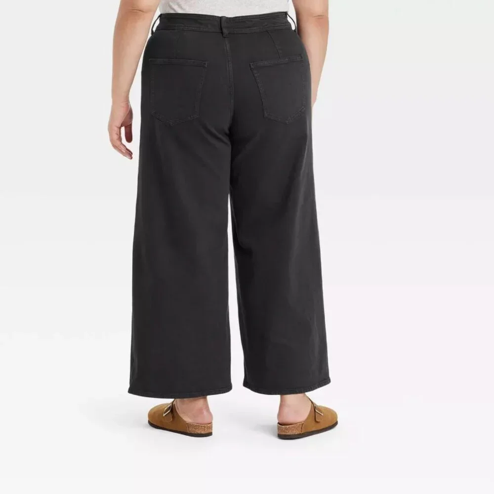 Women's High-Rise Sailor Wide Leg Ankle Jeans - Universal Thread Size 16 - Picture 9 of 10